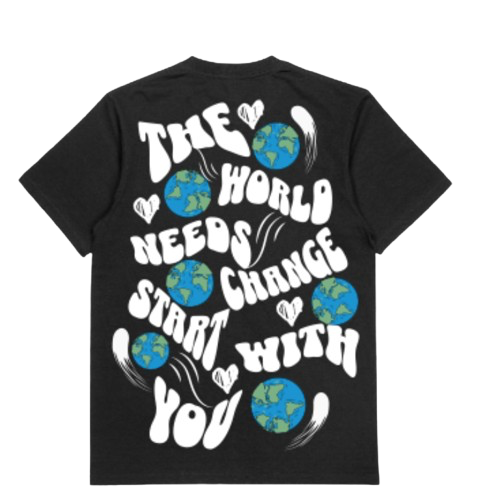 Black Change You Puff-Printed Tee