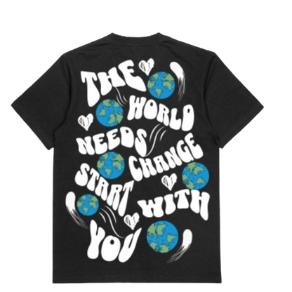 Black Change You Puff-Printed Tee