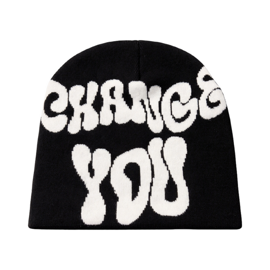 Black Change You Jacquard Beanie