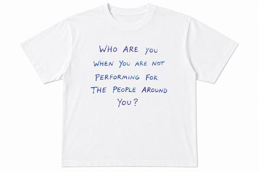 "Who Are You" Blue Tee