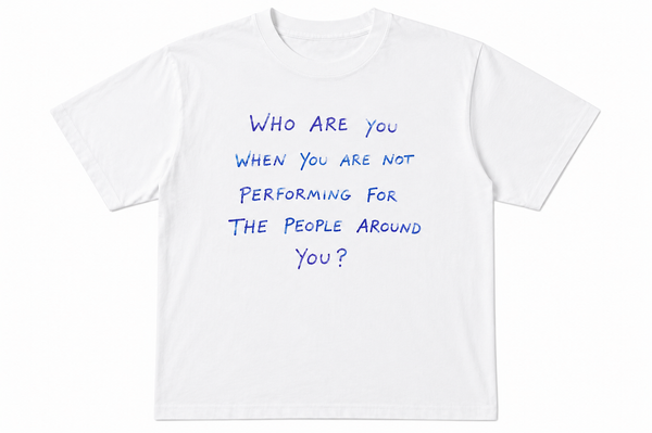 "Who Are You" Blue Tee