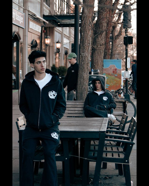 Change You Black Embroidered Acid Wash Hoodie